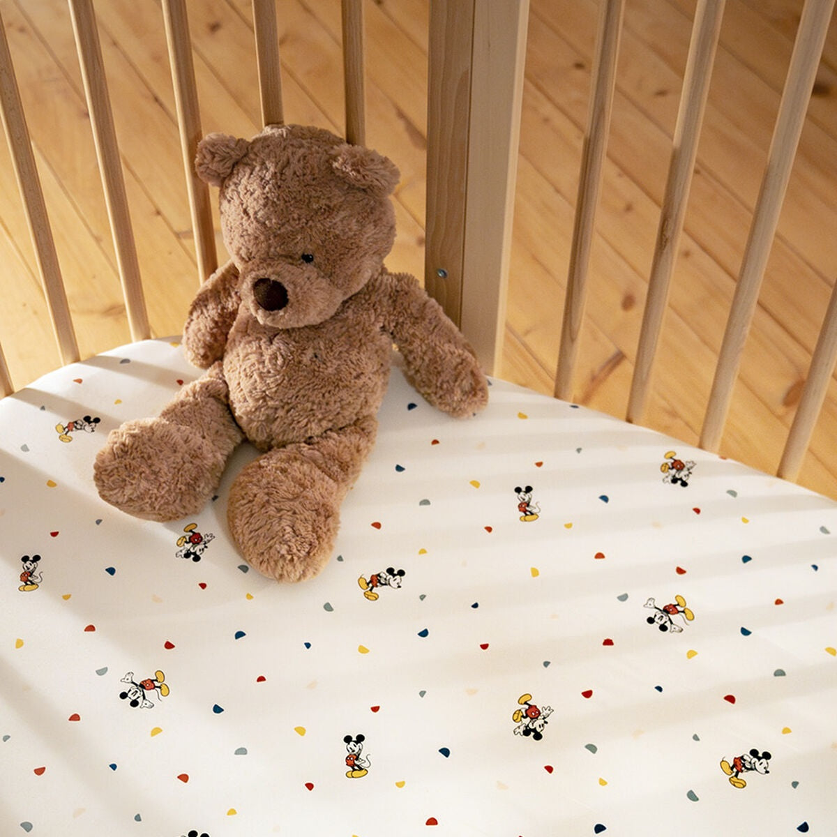 Stokke Sleepi Bed Fitted Sheet V3 - Mickey Celebration – Happikiddo.com